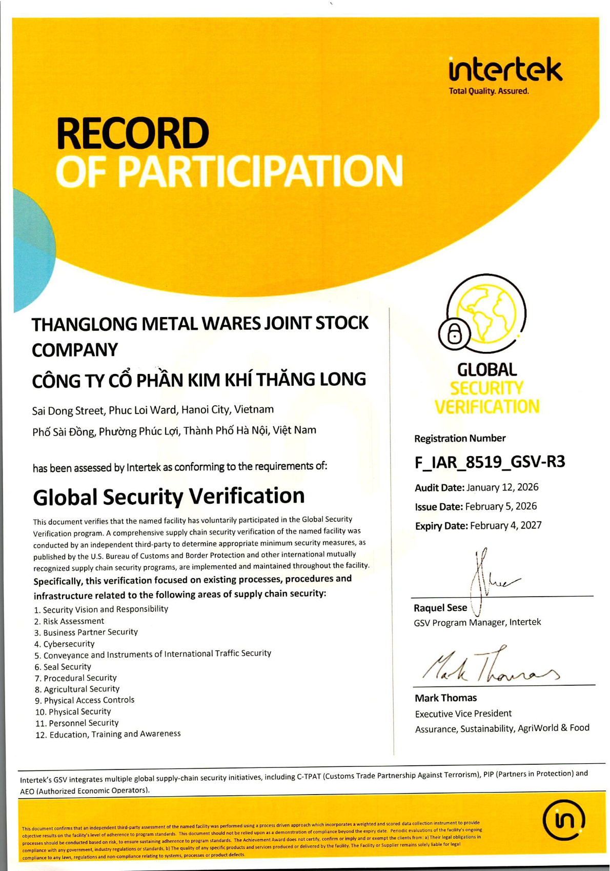 Certificate 1