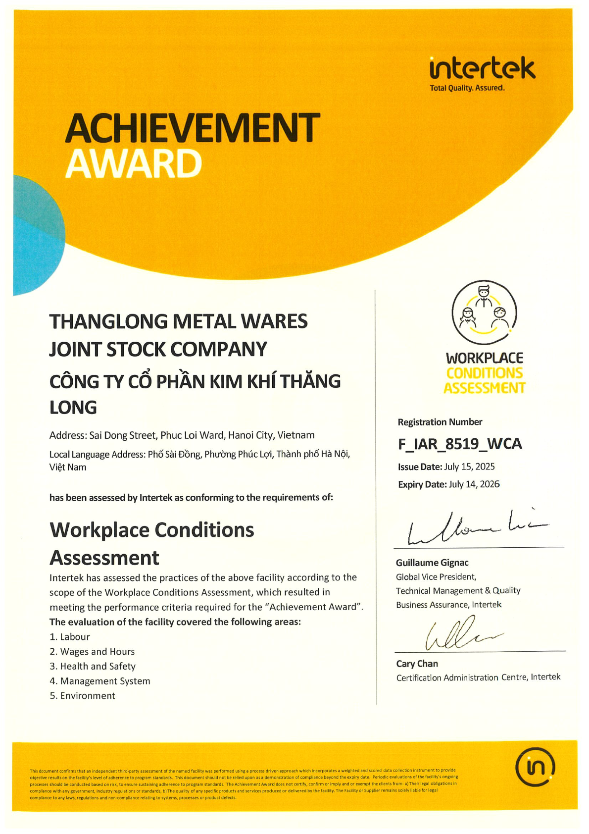Certificate 3